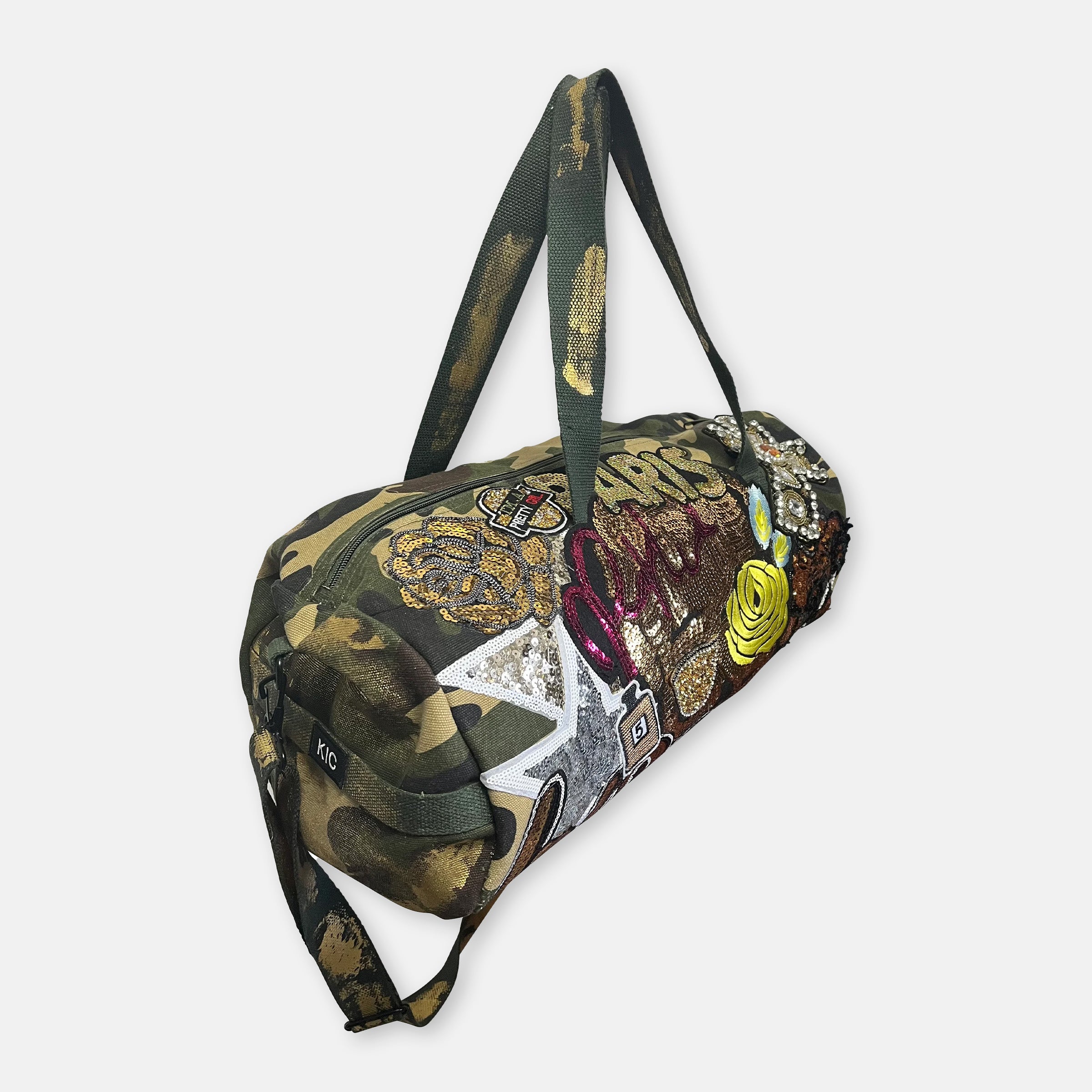 Camo duffle bag on sale