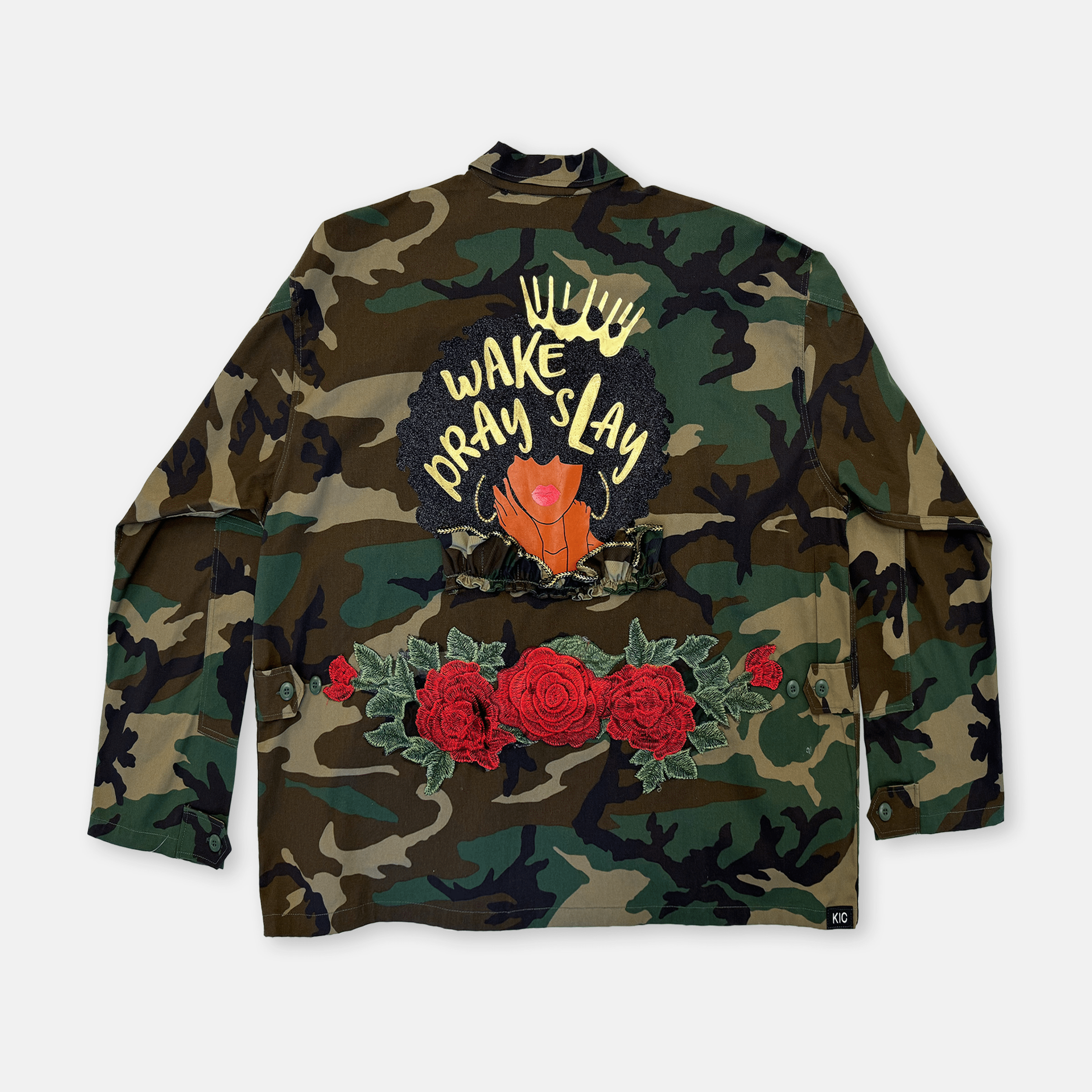 Wake Pray Slay Army Fatigue Jacket