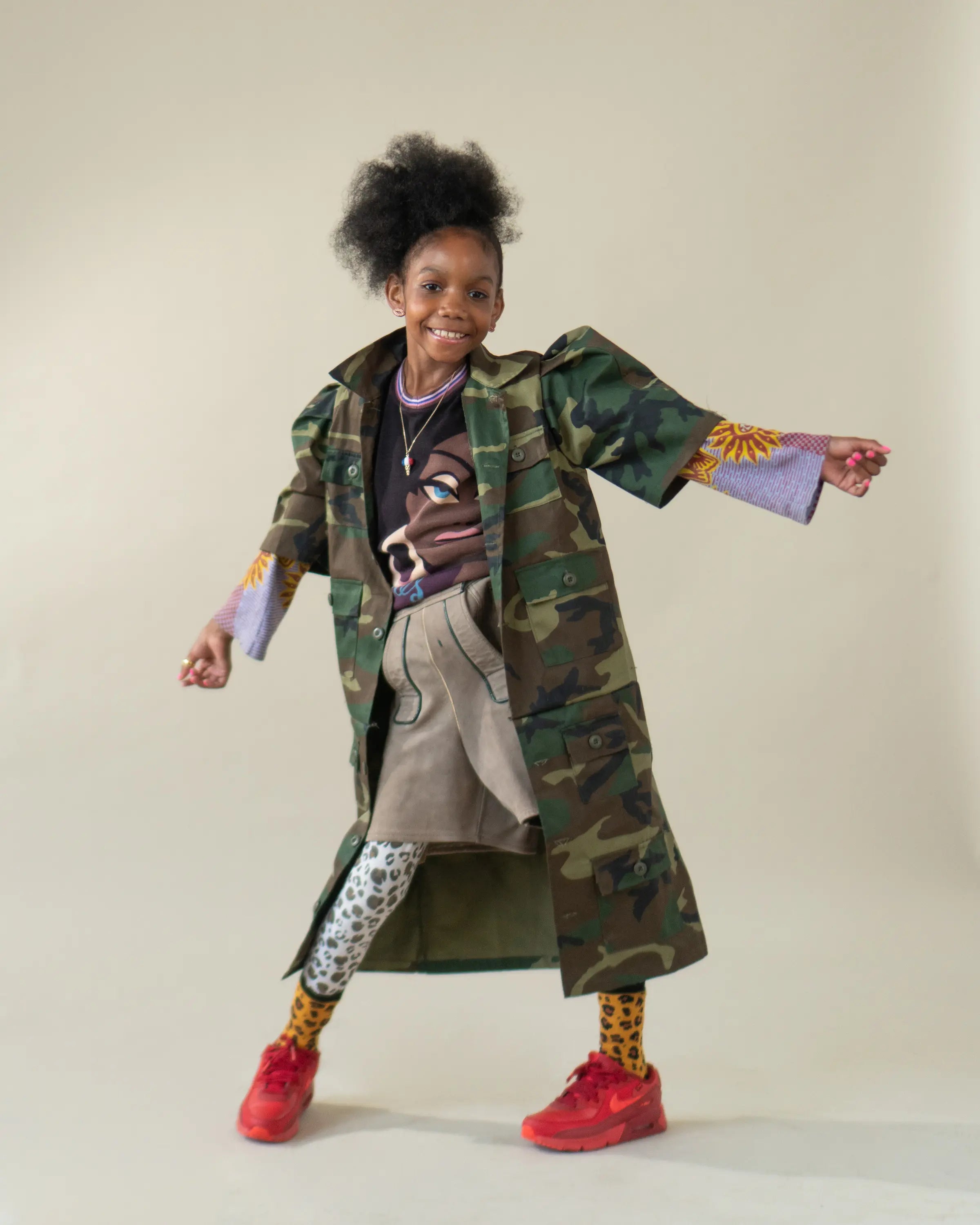 Long Baby Camo Coat | Army Jacket