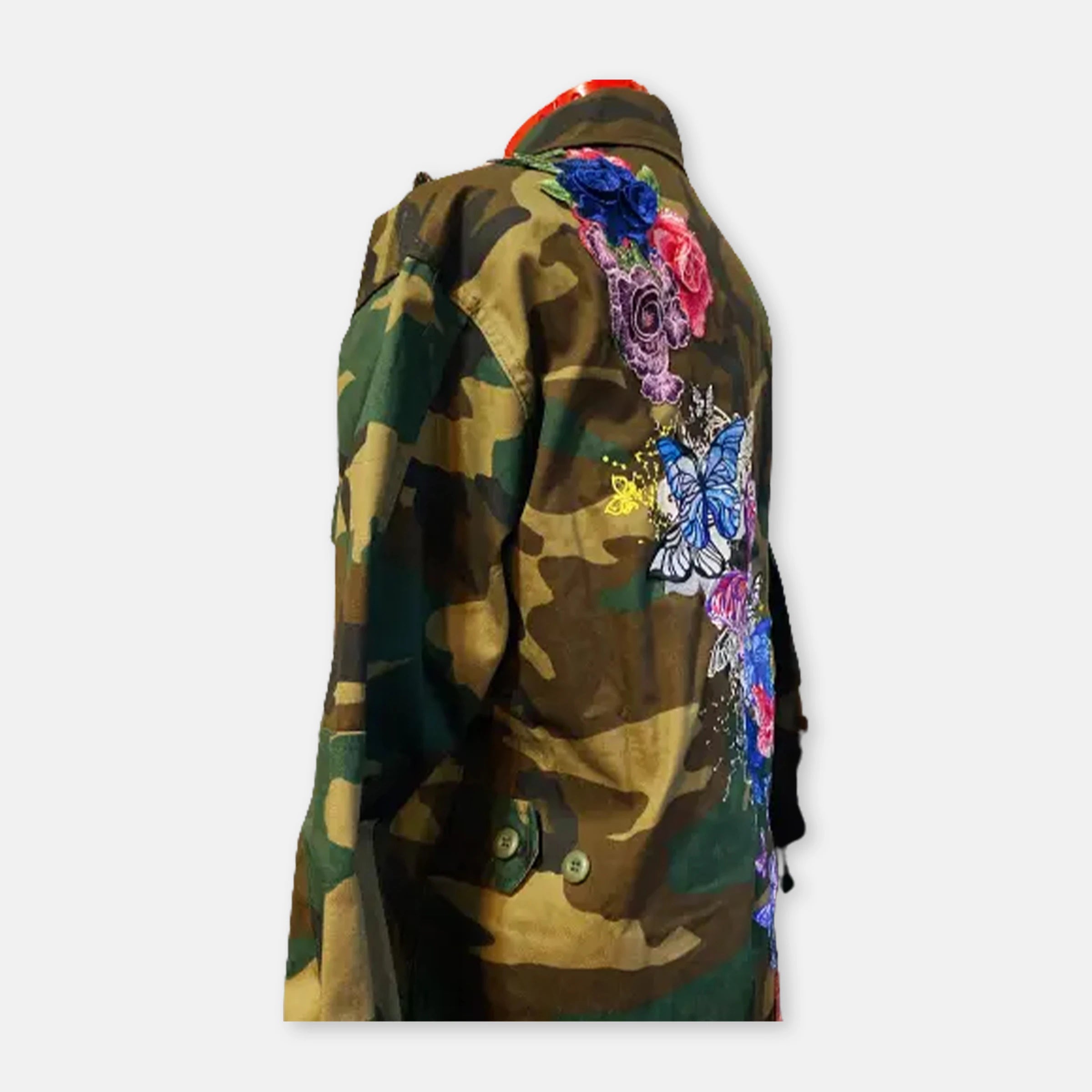 Flying Butterflies | Embroidered Butterfly Camo Jacket | KIC NYC