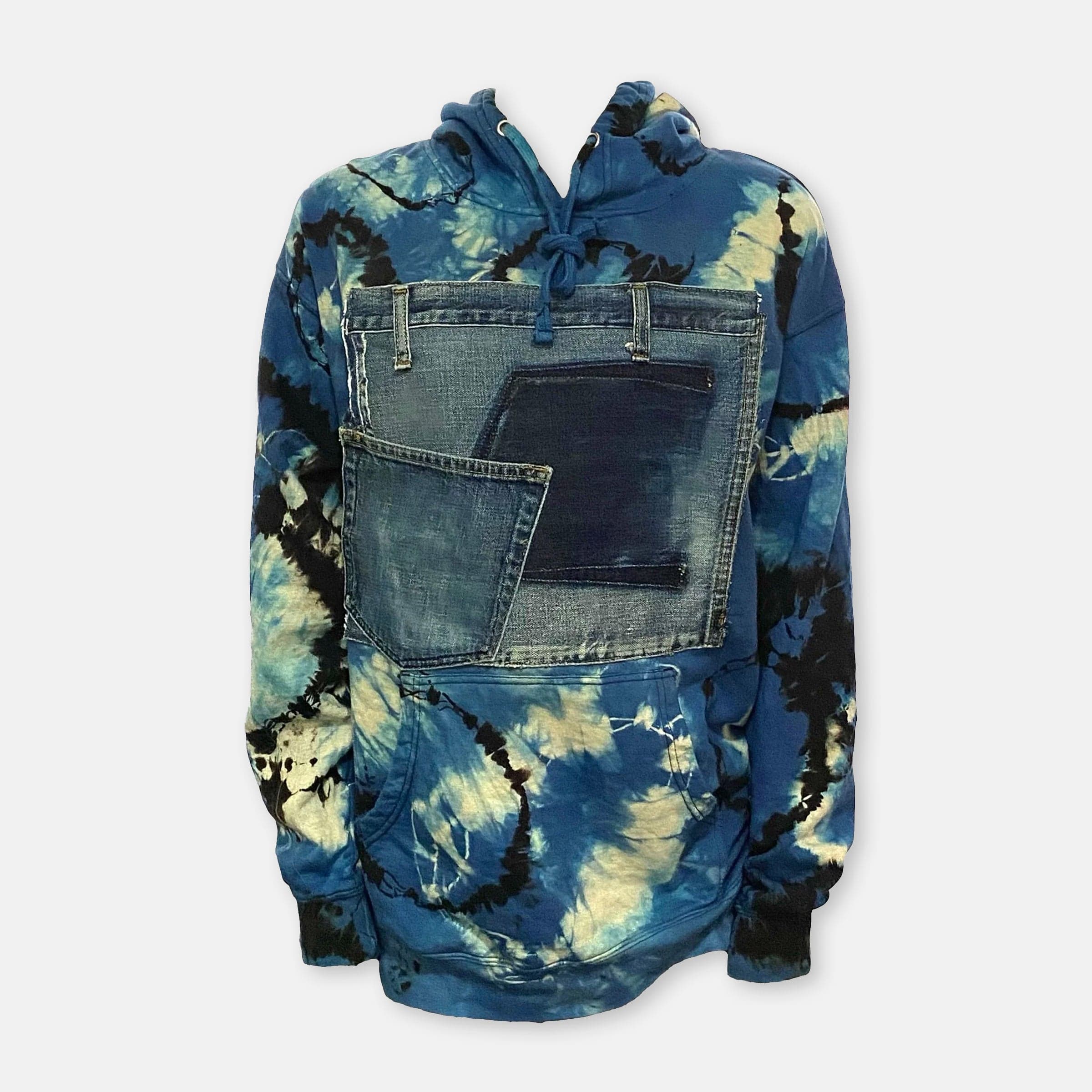 Denim Patchwork Hoodie